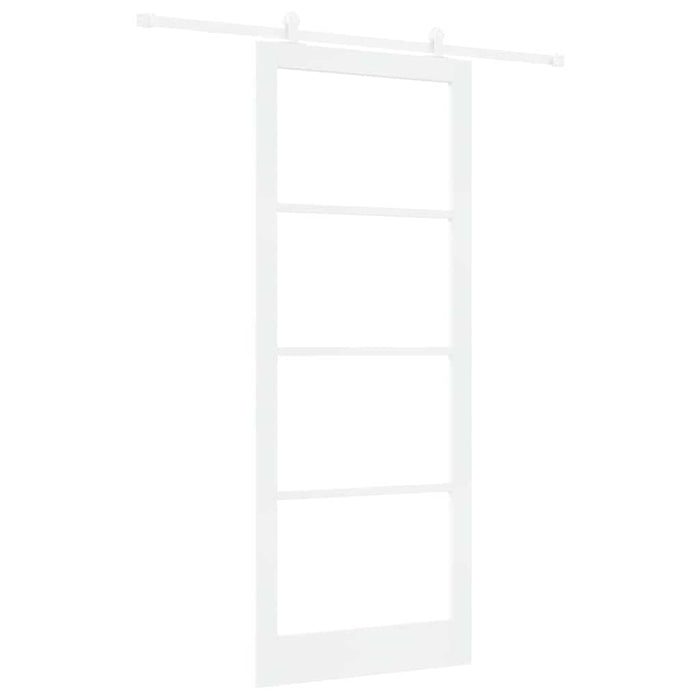 Ușă glisantă ORKDAL Alb 93 x 232 cm Lemn masiv de pin și sticlă - WALTI WALTI