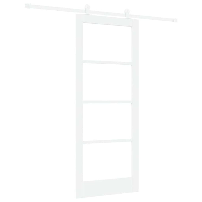 Ușă glisantă ORKDAL Alb 83 x 202 cm Lemn masiv de pin și sticlă - WALTI WALTI