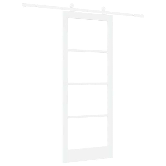 Ușă glisantă ORKDAL Alb 83 x 211 cm Lemn masiv de pin și sticlă - WALTI WALTI