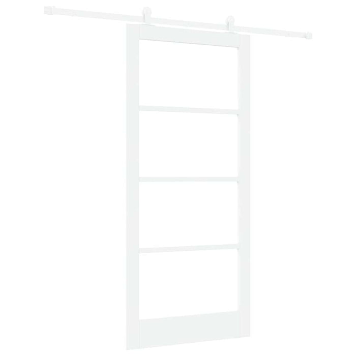 Ușă glisantă ORKDAL Alb 93 x 202 cm Lemn masiv de pin și sticlă - WALTI WALTI