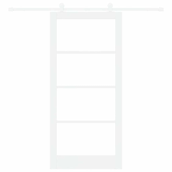 Ușă glisantă ORKDAL Alb 93 x 202 cm Lemn masiv de pin și sticlă - WALTI WALTI