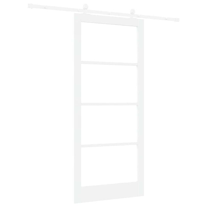 Ușă glisantă ORKDAL Alb 93 x 211 cm Lemn masiv de pin și sticlă - WALTI WALTI
