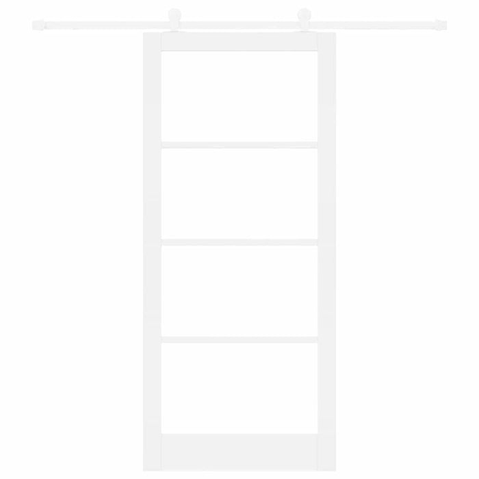 Ușă glisantă ORKDAL Alb 93 x 211 cm Lemn masiv de pin și sticlă - WALTI WALTI