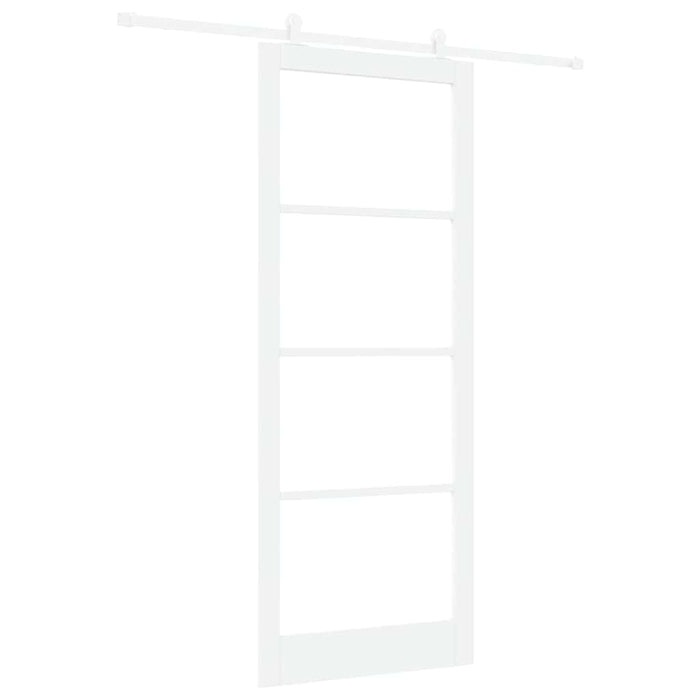 Ușă glisantă ORKDAL Alb 93 x 232 cm Lemn masiv de pin și sticlă - WALTI WALTI