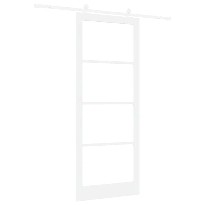 Ușă glisantă ORKDAL Alb 93 x 232 cm Lemn masiv de pin și sticlă - WALTI WALTI