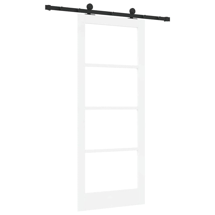 Ușă glisantă ORKDAL Alb 83 x 202 cm Lemn masiv de pin și sticlă - WALTI WALTI