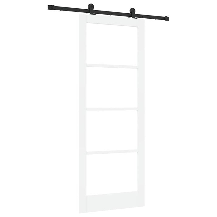 Ușă glisantă ORKDAL Alb 83 x 211 cm Lemn masiv de pin și sticlă - WALTI WALTI