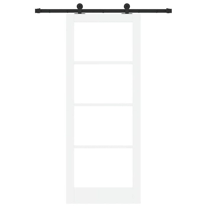 Ușă glisantă ORKDAL Alb 83 x 211 cm Lemn masiv de pin și sticlă - WALTI WALTI