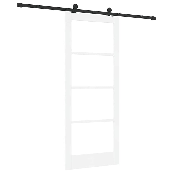 Ușă glisantă ORKDAL Alb 83 x 202 cm Lemn masiv de pin și sticlă - WALTI WALTI