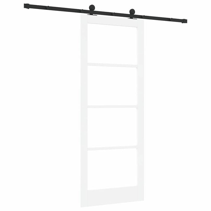Ușă glisantă ORKDAL Alb 83 x 211 cm Lemn masiv de pin și sticlă - WALTI WALTI