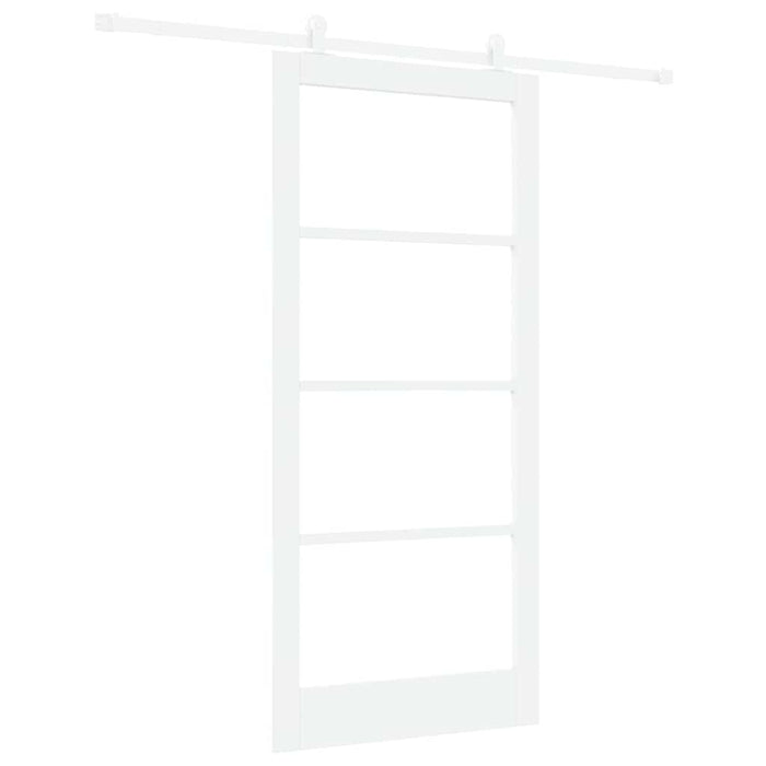 Ușă glisantă ORKDAL Alb 93 x 202 cm Lemn masiv de pin și sticlă - WALTI WALTI