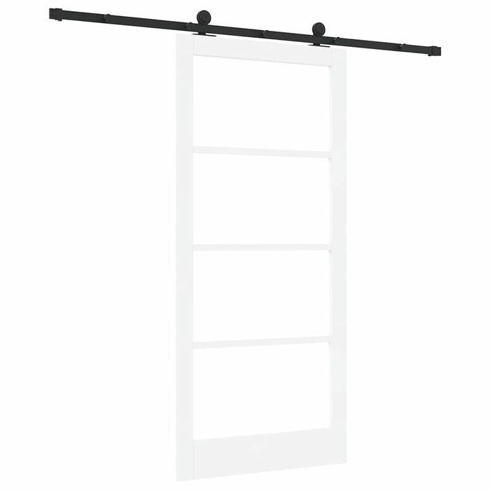 Ușă glisantă ORKDAL Alb 93 x 202 cm Lemn masiv de pin și sticlă - WALTI WALTI