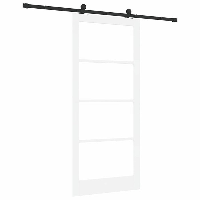 Ușă glisantă ORKDAL Alb 93 x 211 cm Lemn masiv de pin și sticlă - WALTI WALTI