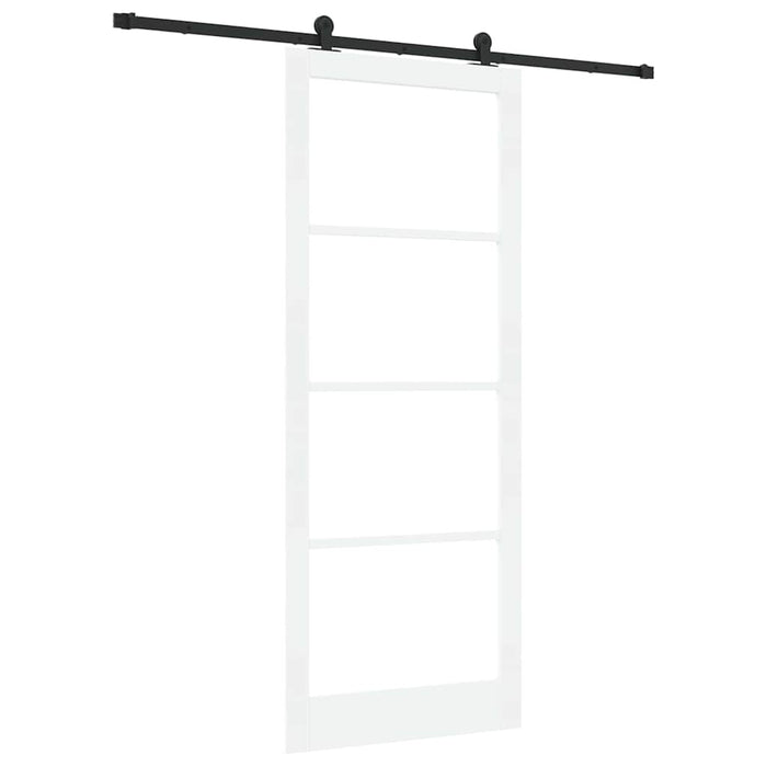 Ușă glisantă ORKDAL Alb 93 x 232 cm Lemn masiv de pin și sticlă - WALTI WALTI