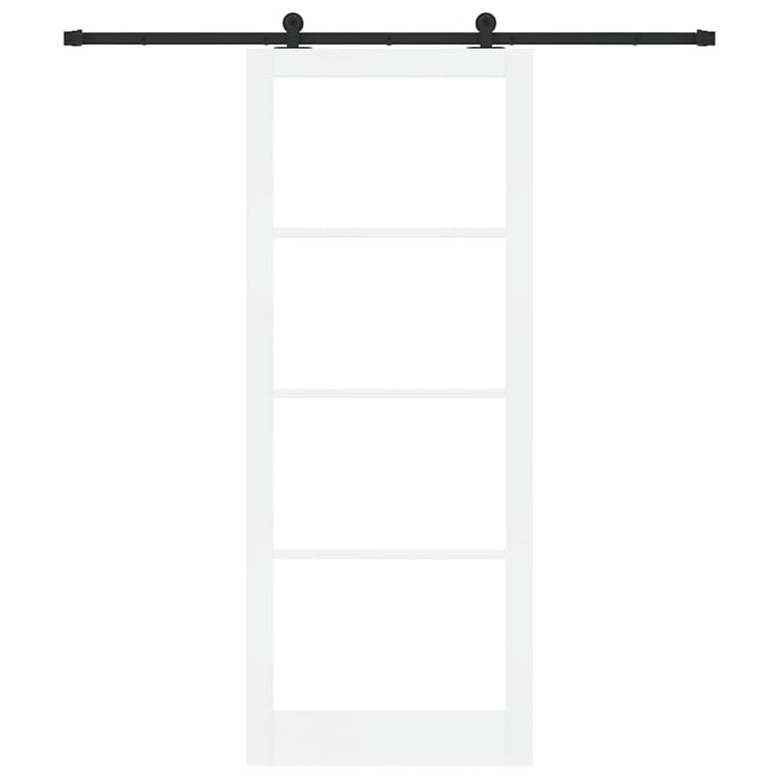 Ușă glisantă ORKDAL Alb 93 x 232 cm Lemn masiv de pin și sticlă - WALTI WALTI