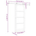 Ușă glisantă ORKDAL Alb 93 x 232 cm Lemn masiv de pin și sticlă - WALTI WALTI