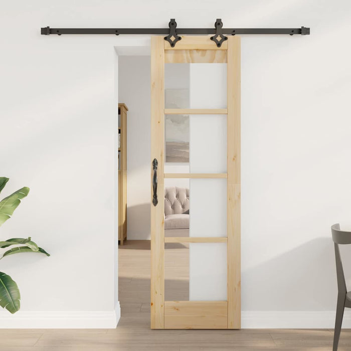 Ușă glisantă ORKDAL Natural și Negru 61 x 198,5 cm - WALTI WALTI