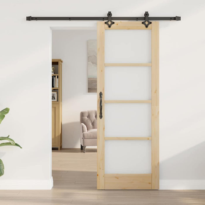 Ușă glisantă ORKDAL Natural și Negru 73,5 x 198,5 cm - WALTI WALTI