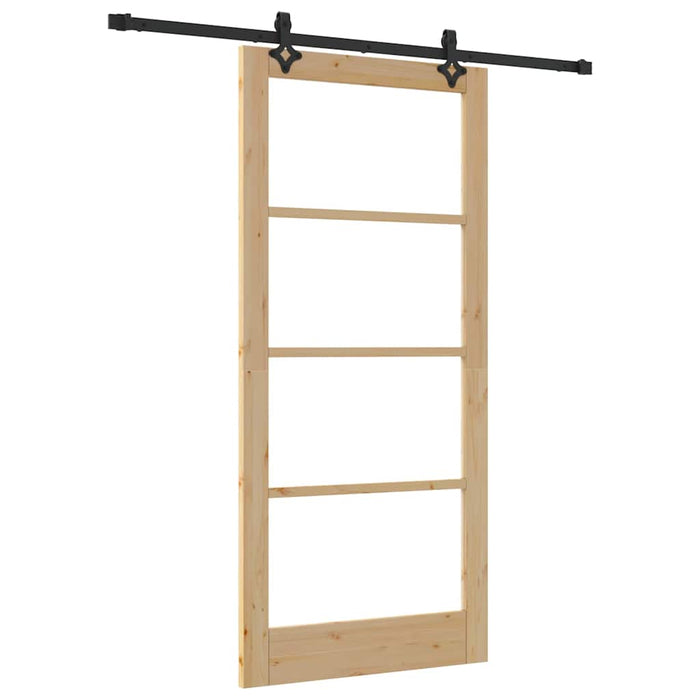 Ușă glisantă ORKDAL Natural și Negru 93 x 202 cm - WALTI WALTI