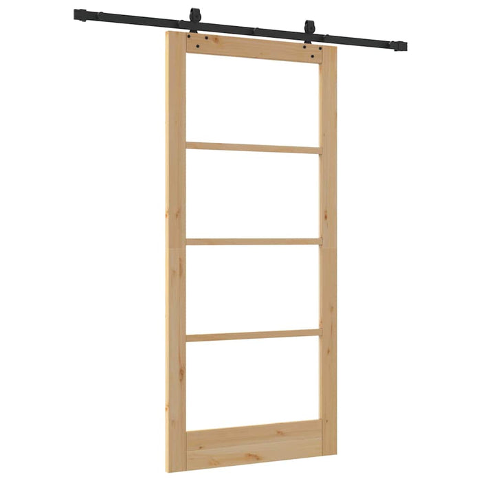 Ușă glisantă ORKDAL Natural și Negru 93 x 202 cm - WALTI WALTI