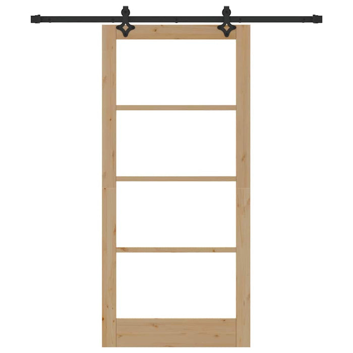 Ușă glisantă ORKDAL Natural și Negru 93 x 202 cm - WALTI WALTI