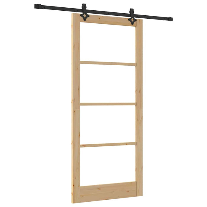 Ușă glisantă ORKDAL Natural și Negru 93 x 211 cm - WALTI WALTI