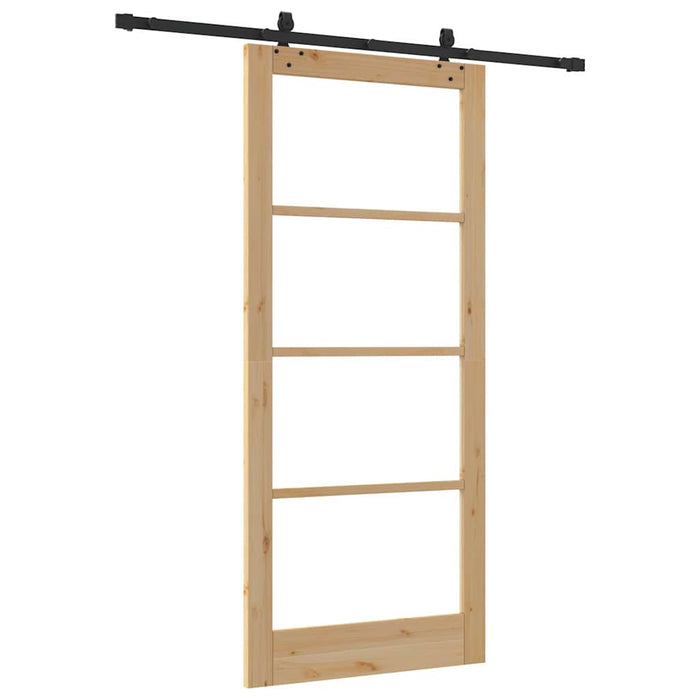 Ușă glisantă ORKDAL Natural și Negru 93 x 211 cm - WALTI WALTI