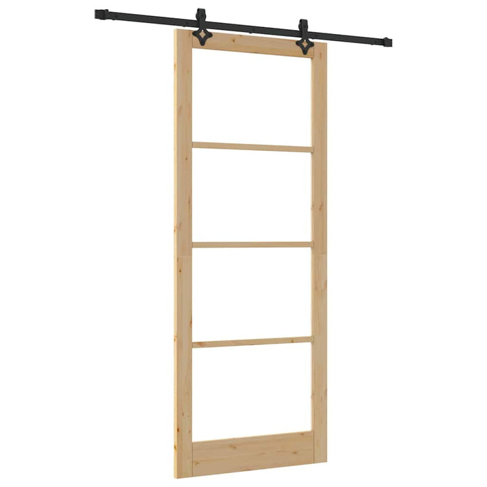 Ușă glisantă ORKDAL Natural și Negru 93 x 232 cm - WALTI WALTI