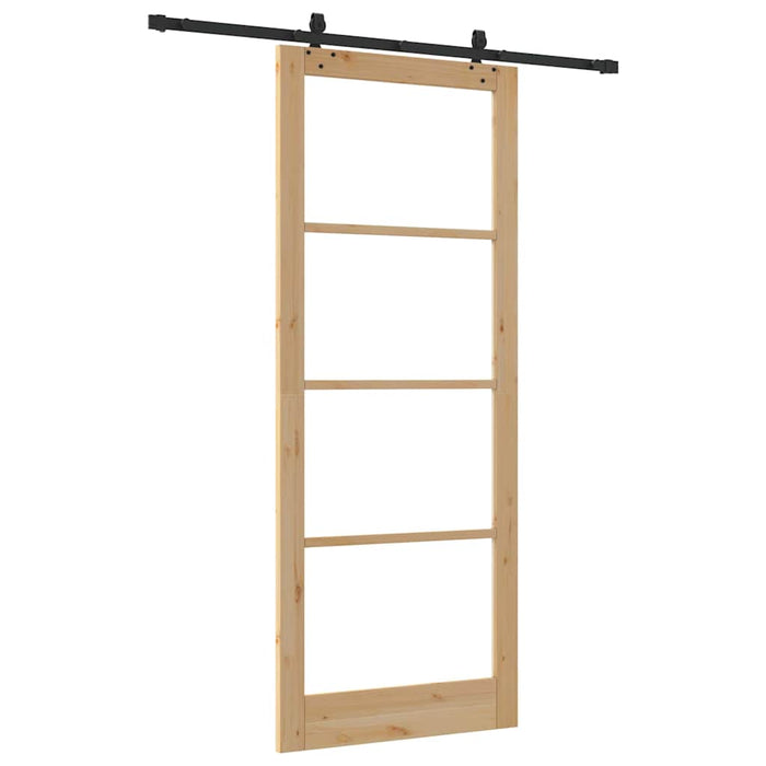Ușă glisantă ORKDAL Natural și Negru 93 x 232 cm - WALTI WALTI