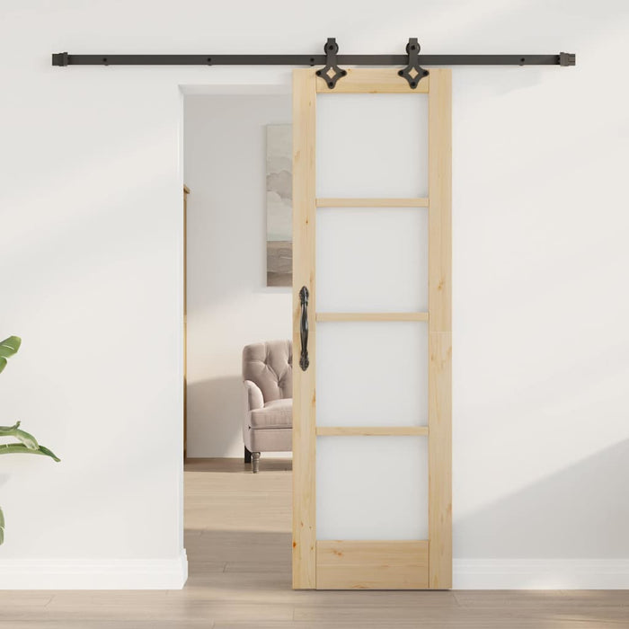 Ușă glisantă ORKDAL Natural și Negru 61 x 198,5 cm - WALTI WALTI