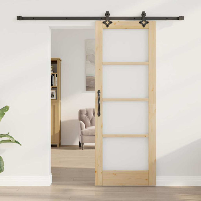 Ușă glisantă ORKDAL Natural și Negru 73,5 x 198,5 cm - WALTI WALTI