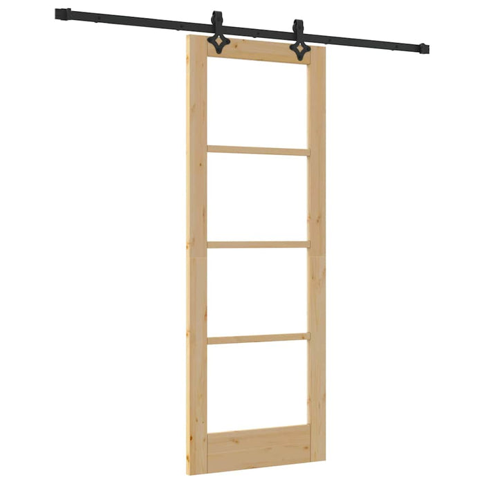 Ușă glisantă ORKDAL Natural și Negru 73,5 x 198,5 cm - WALTI WALTI
