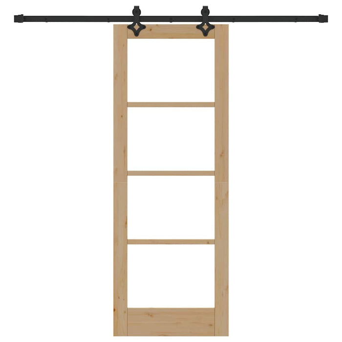 Ușă glisantă ORKDAL Natural și Negru 73,5 x 198,5 cm - WALTI WALTI