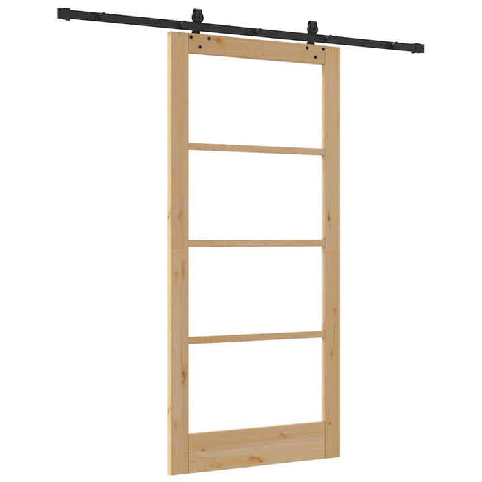 Ușă glisantă ORKDAL Natural și Negru 93 x 202 cm - WALTI WALTI