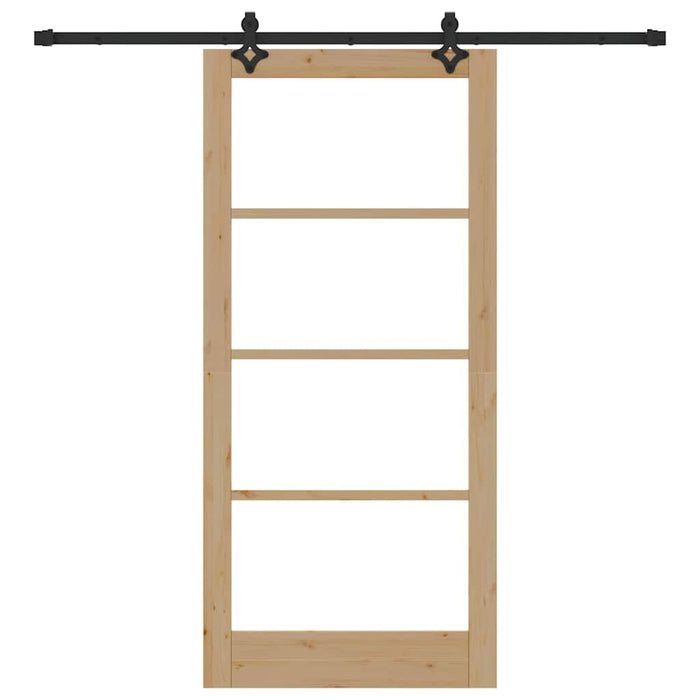 Ușă glisantă ORKDAL Natural și Negru 93 x 202 cm - WALTI WALTI