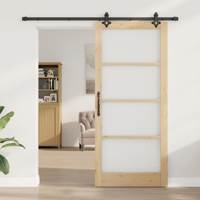 Ușă glisantă ORKDAL Natural și Negru 93 x 211 cm - WALTI WALTI