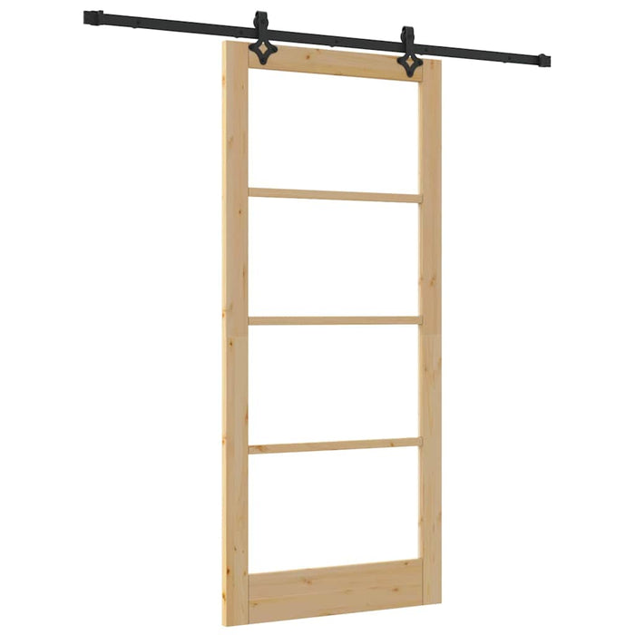 Ușă glisantă ORKDAL Natural și Negru 93 x 211 cm - WALTI WALTI