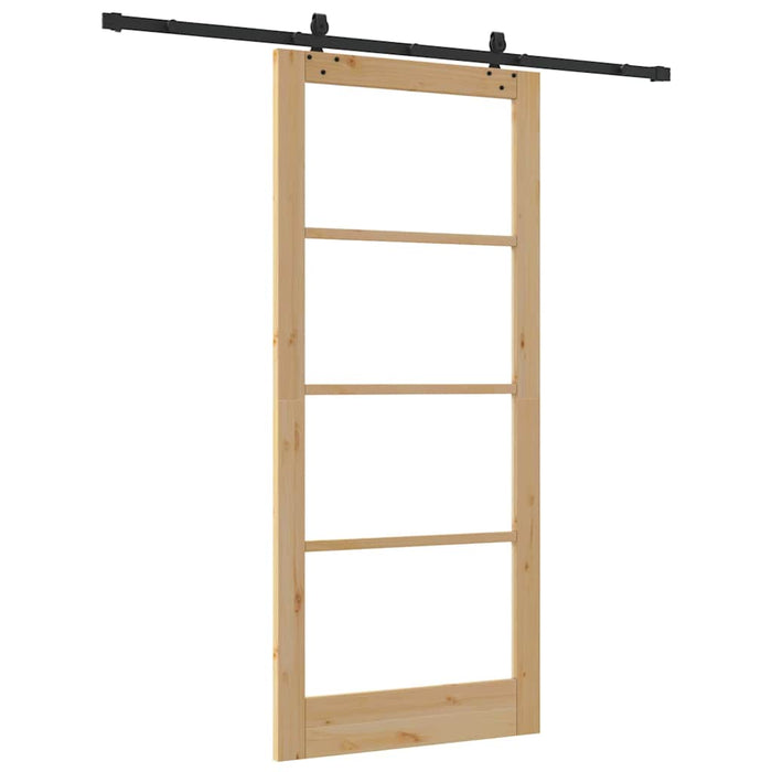 Ușă glisantă ORKDAL Natural și Negru 93 x 211 cm - WALTI WALTI