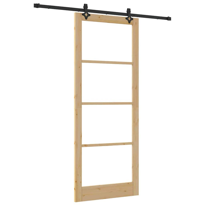 Ușă glisantă ORKDAL Natural și Negru 93 x 232 cm - WALTI WALTI