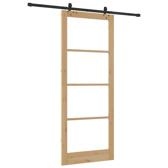 Ușă glisantă ORKDAL Natural și Negru 93 x 232 cm - WALTI WALTI
