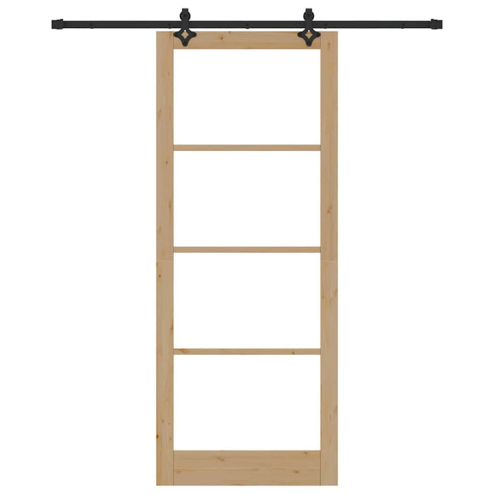 Ușă glisantă ORKDAL Natural și Negru 93 x 232 cm - WALTI WALTI
