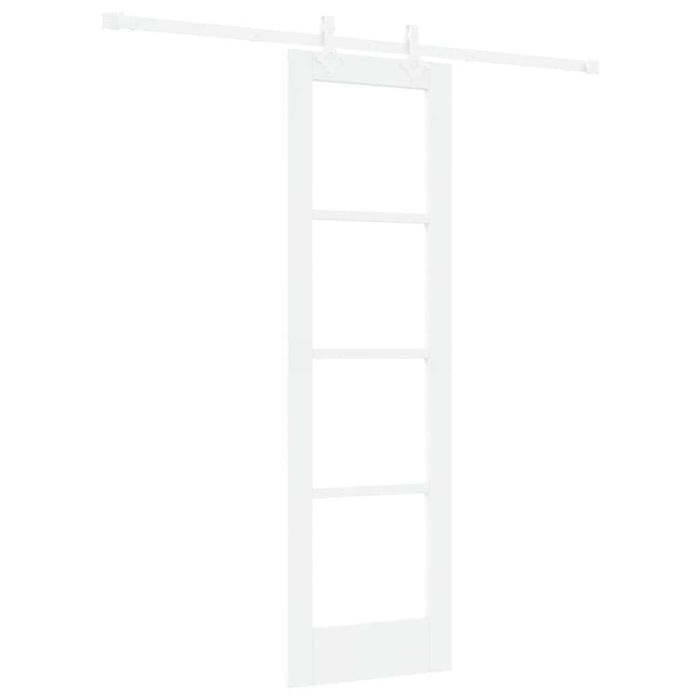 Ușă glisantă Alb 61 x 198,5 cm Lemn masiv de pin și sticlă - WALTI WALTI