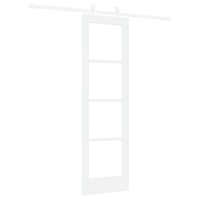 Ușă glisantă Alb 61 x 198,5 cm Lemn masiv de pin și sticlă - WALTI WALTI