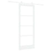 Ușă glisantă Alb 83 x 202 cm Lemn masiv de pin și sticlă - WALTI WALTI