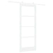 Ușă glisantă Alb 83 x 202 cm Lemn masiv de pin și sticlă - WALTI WALTI