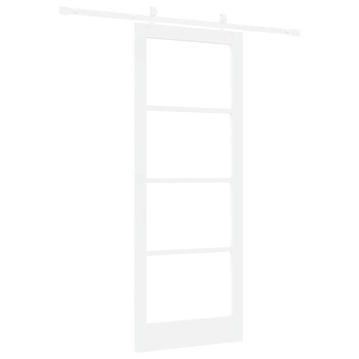 Ușă glisantă Alb 83 x 211 cm Lemn masiv de pin și sticlă - WALTI WALTI