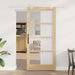 Ușă glisantă natural 93 x 202 cm Lemn masiv de pin și sticlă - WALTI WALTI