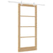 Ușă glisantă natural 93 x 202 cm Lemn masiv de pin și sticlă - WALTI WALTI