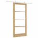 Ușă glisantă natural 93 x 202 cm Lemn masiv de pin și sticlă - WALTI WALTI