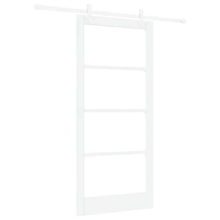 Ușă glisantă Alb 93 x 202 cm Lemn masiv de pin și sticlă - WALTI WALTI
